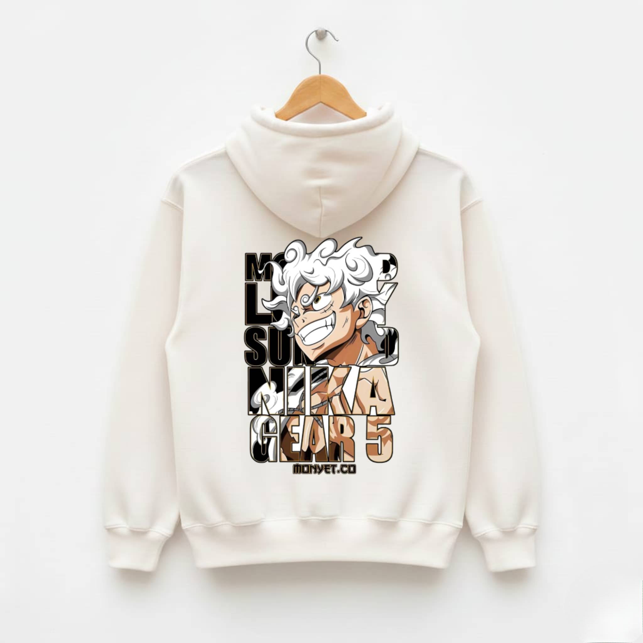 Man's anime hoodie - off white