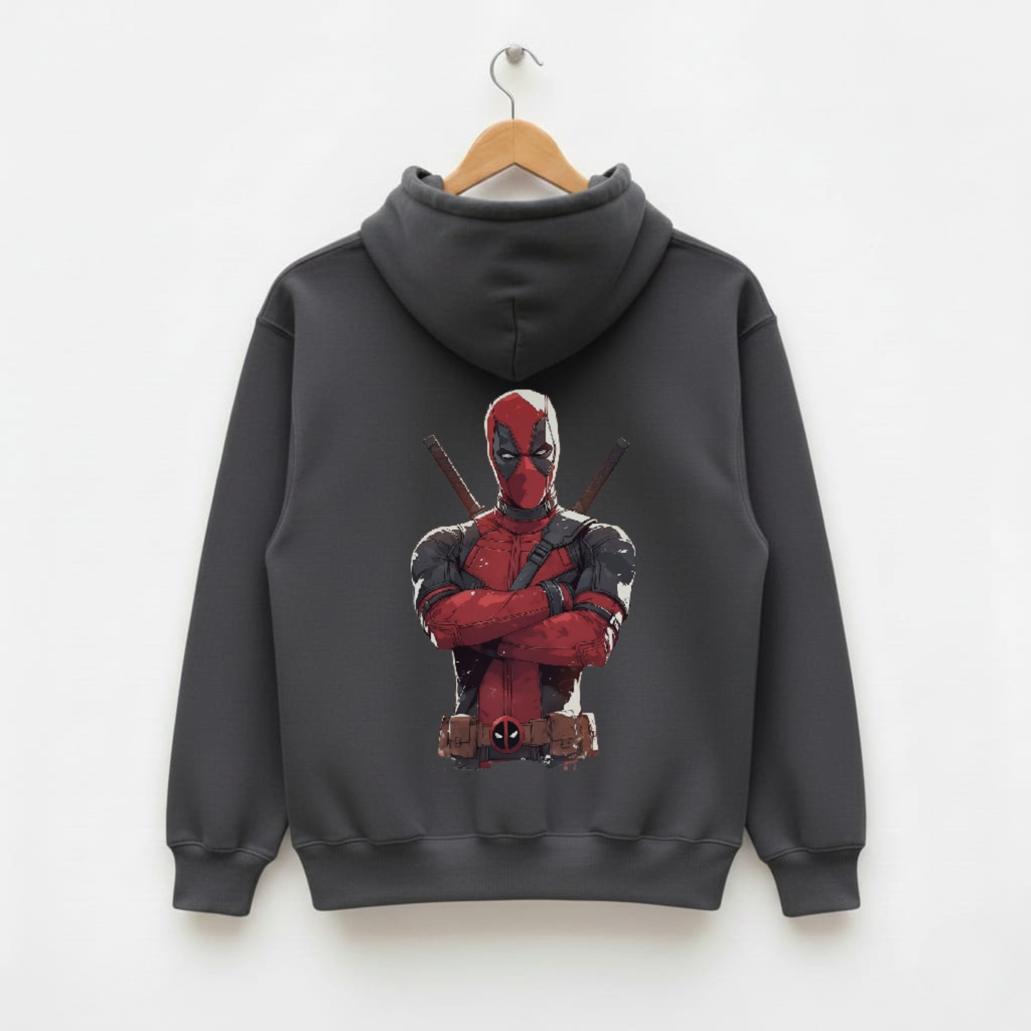 Man's Deadpool Hoodie - Dark gray